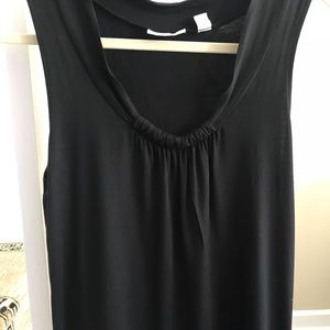 Black sleeveless top